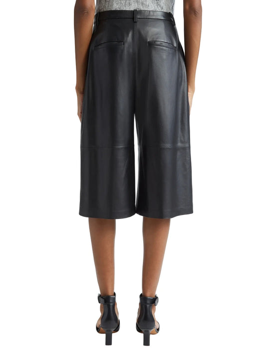 Classic Leather Bermuda Shorts for Effortless Style