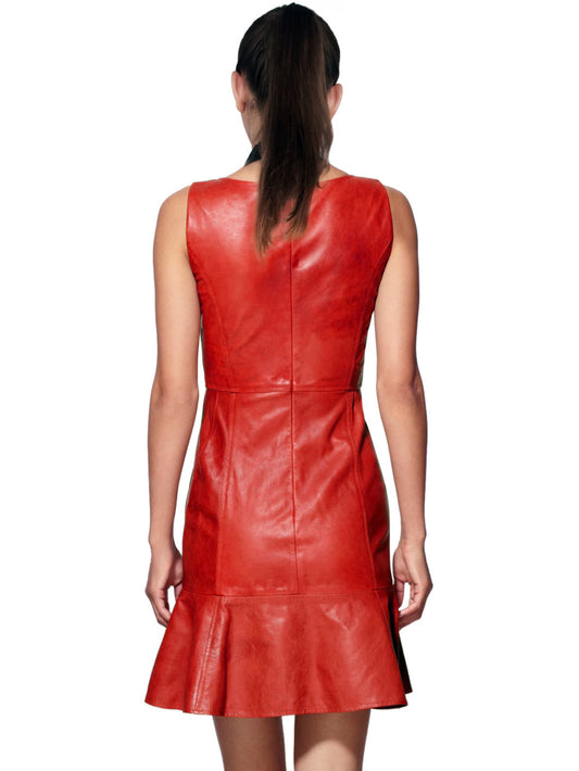 Contour Apple Leather Dress