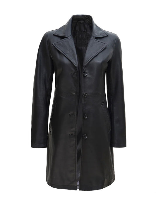 Jackson Noir Women's Leather Car Coat