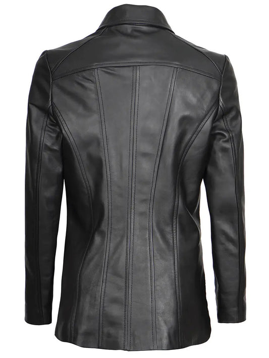 Marsha Classic Leather Car Coat