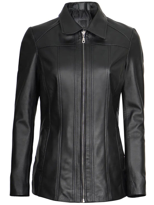 Marsha Classic Leather Car Coat