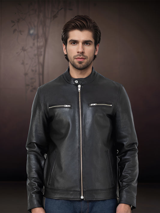 Urbanhides AeroGlide Leather Jacket for Men Custom Made