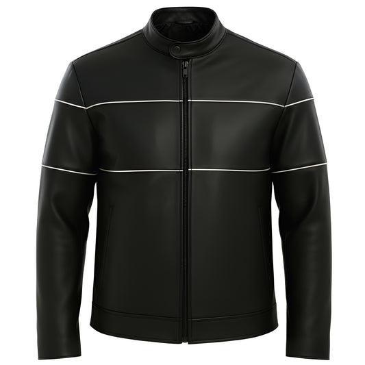 Iron Rogue Black Mens Lambskin Classic Rider Leather Jacket