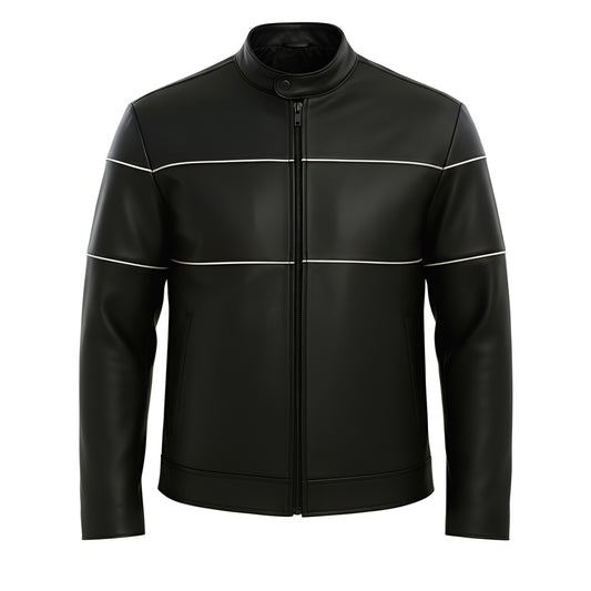 Iron Rogue Black Mens Lambskin Classic Rider Leather Jacket