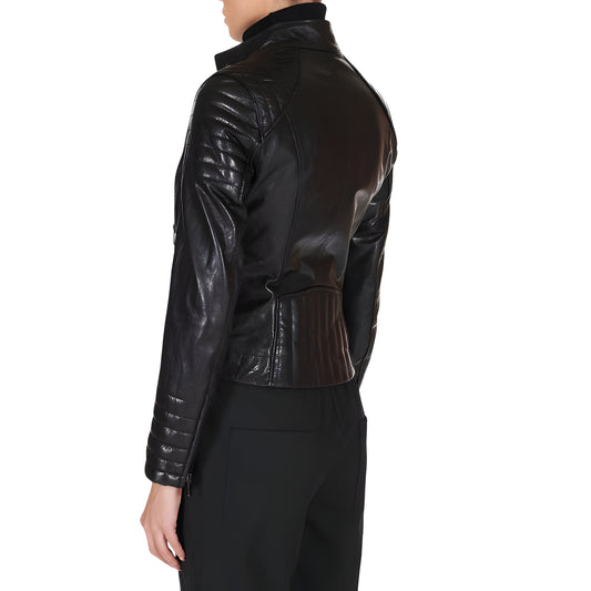 Rogue Rider Classic Biker Leather Jacket | Black Leather Jacket | Three Pockets