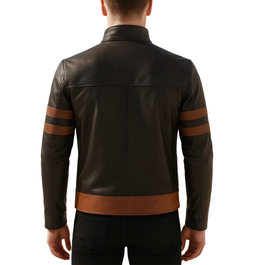 Iron Rider High Street Chocolate Brown Lambskin Leather Jacket for Men