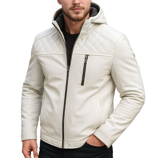 Blaze Trail Matte Finish Mens Nappa Lambskin Leather Jacket