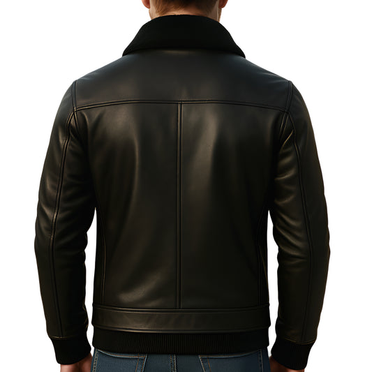 Blaze Wolf Prestige Mens Nappa Leather Bomber Jacket