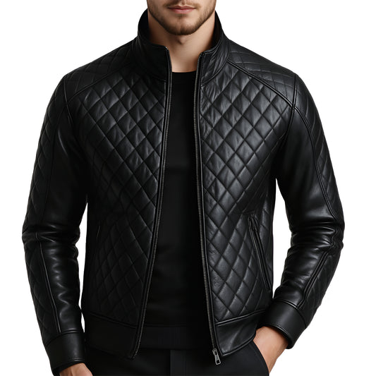 Dark Forge Elite Mens Nappa Lambskin Leather Tailored Jacket